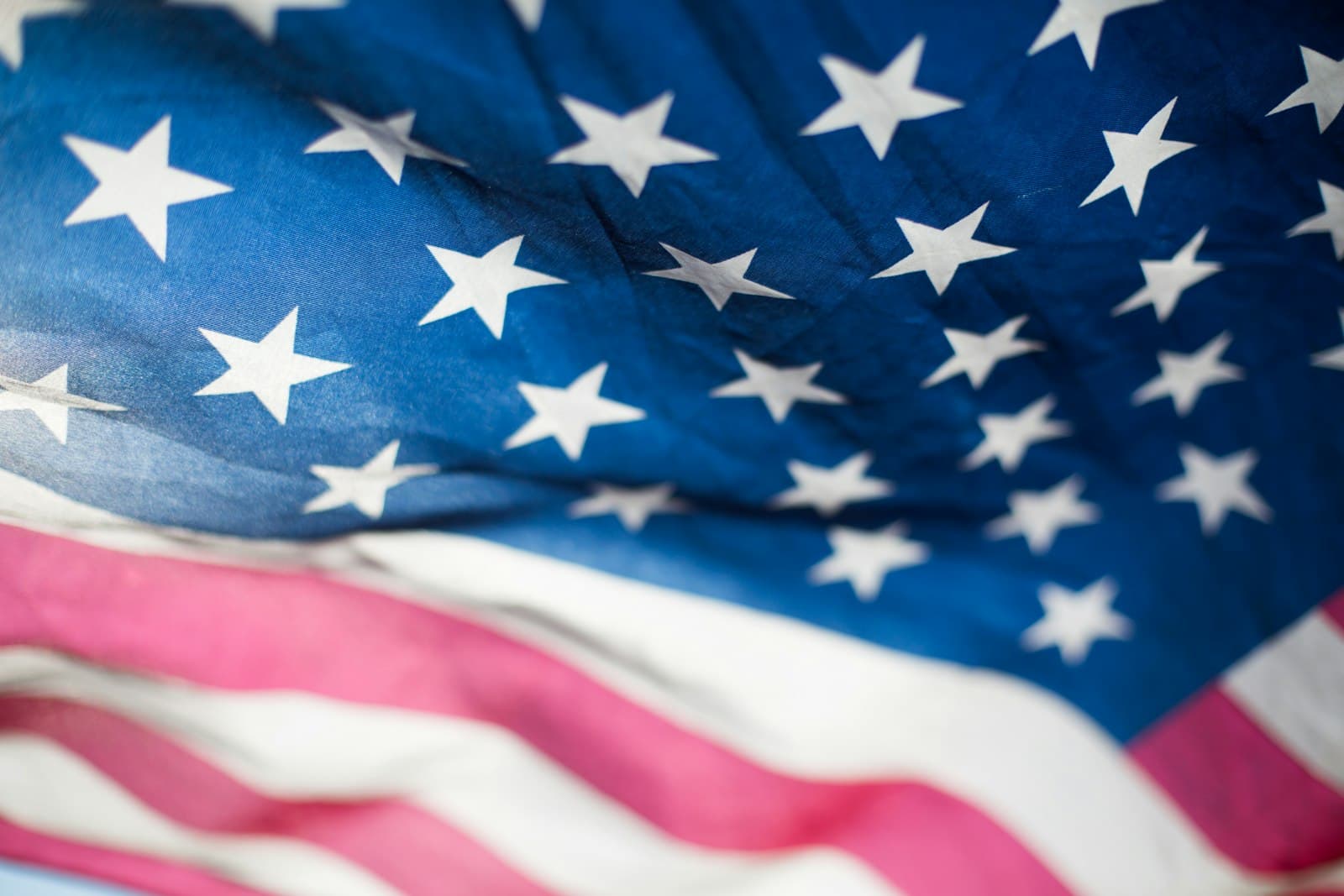 Close-up of a United States flag for a US remote software developer hiring guide