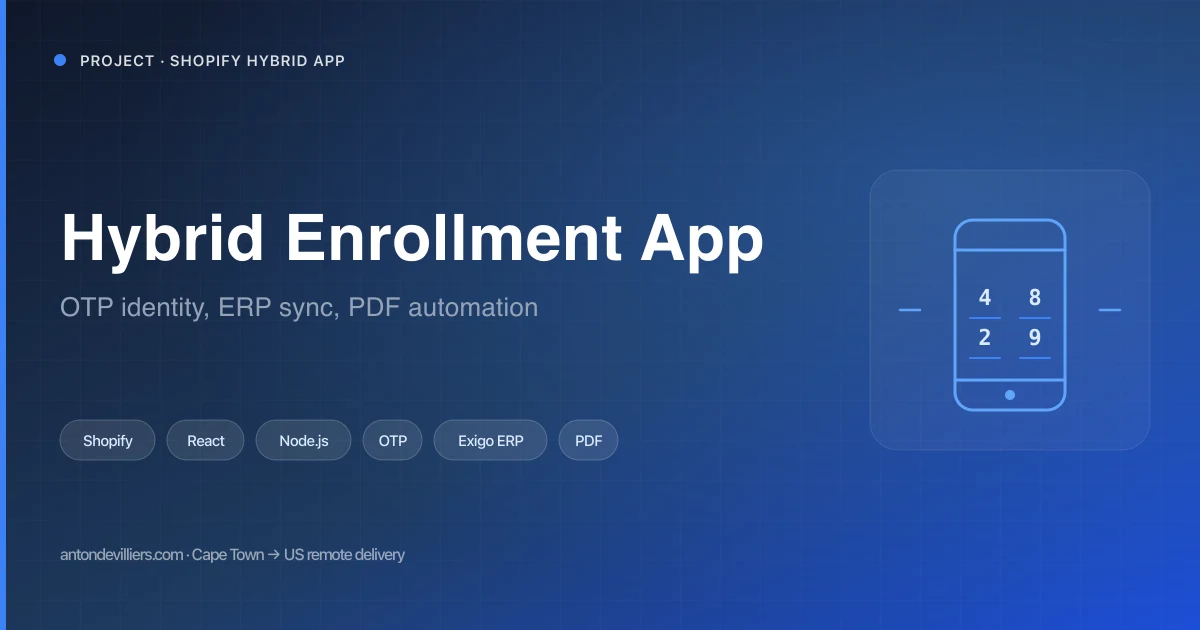 Shopify Enrollment Application