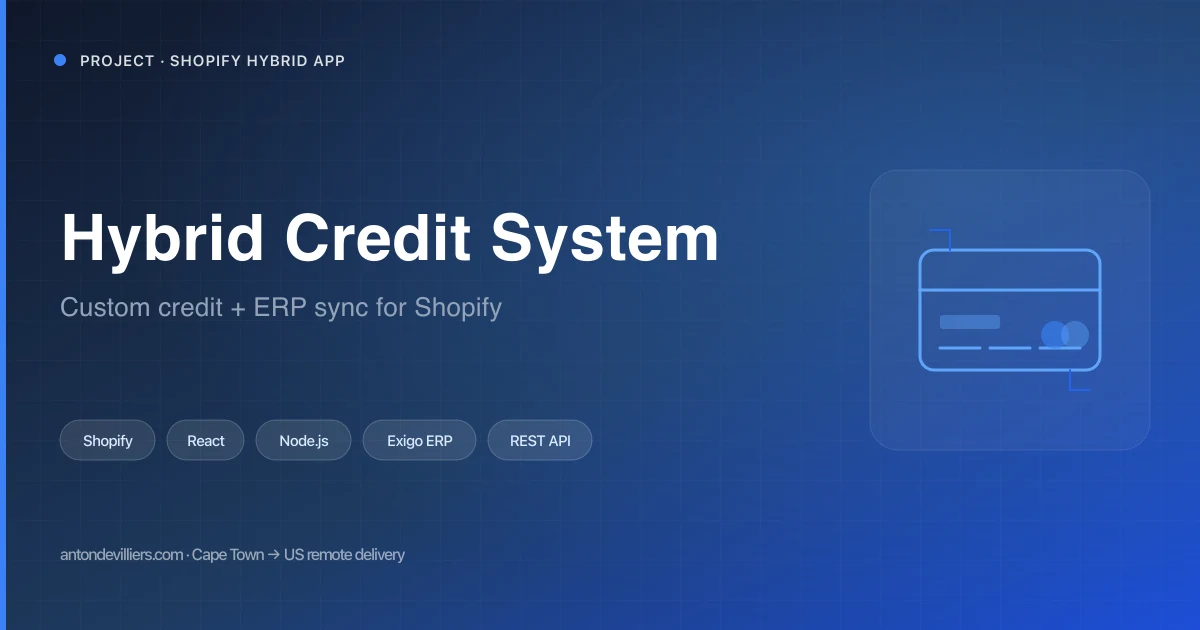 Shopify Hybrid Credit System