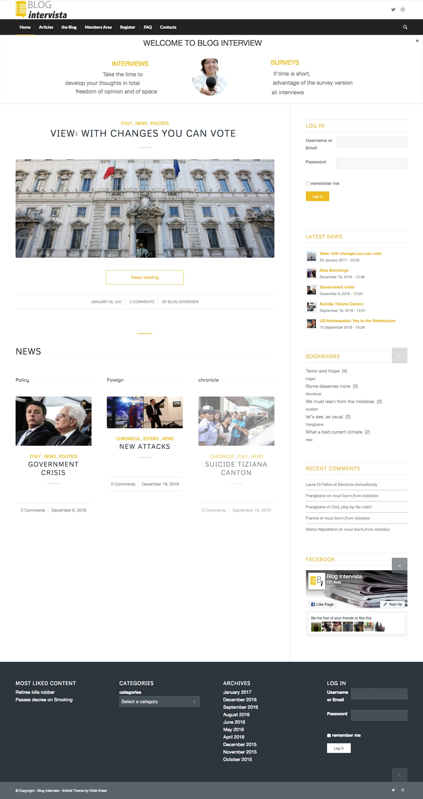 Blog Intervista