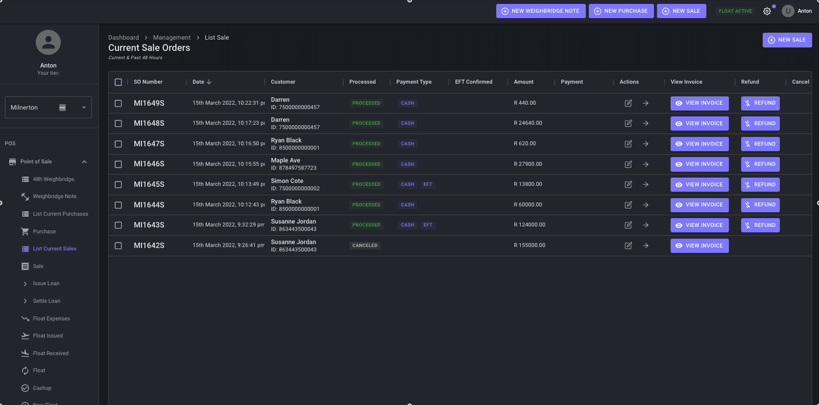 Recycle Point-of-Sale System screenshot 1